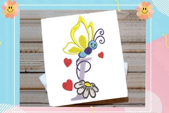 Butterfly I Letter Monogram