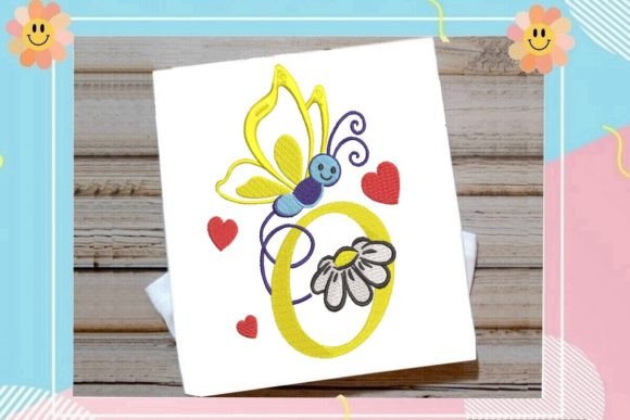 Butterfly O Letter Monogram