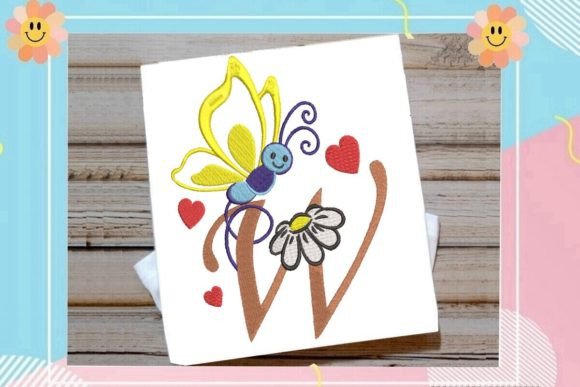 Butterfly W Letter Monogram Review