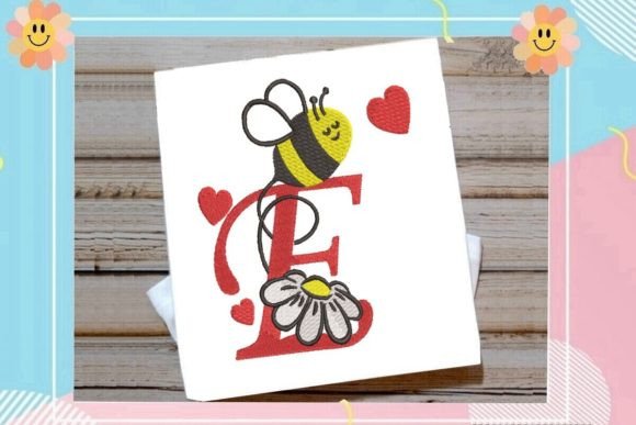 Cute Bee E Letter Monogram Review