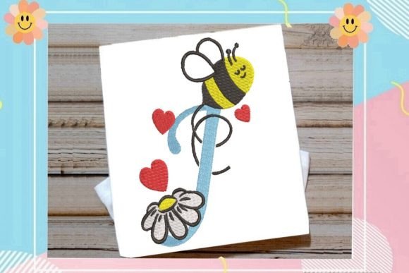 Cute Bee J Letter Monogram Review
