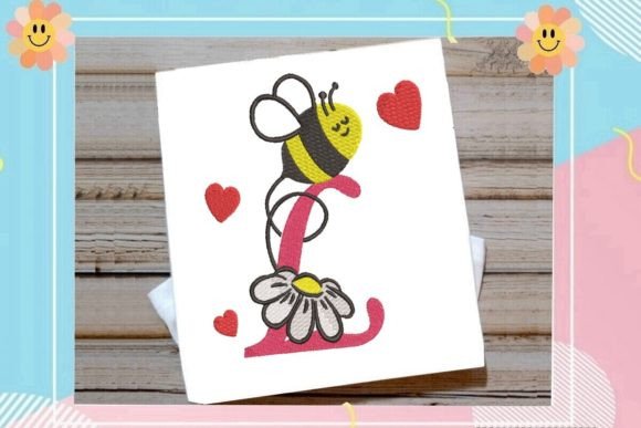 Cute Bee L Letter Monogram Embroidery Review