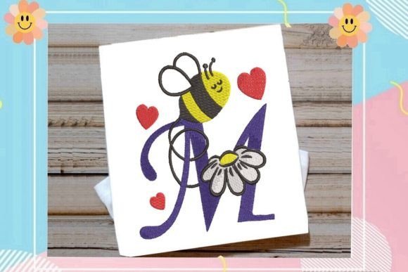 Cute Bee M Letter Monogram Review