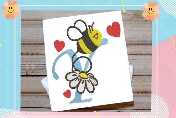 Cute Bee Y Letter Monogram Review