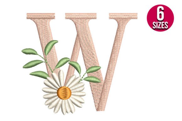 Floral Alphabet Letter W Embroidery Review