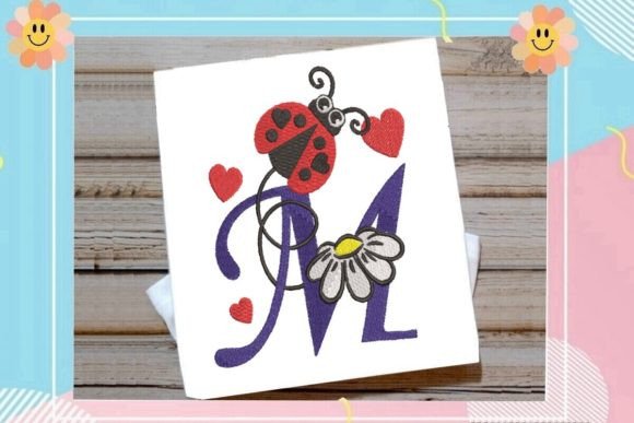 Ladybug M Letter Monogram Embroidery Review