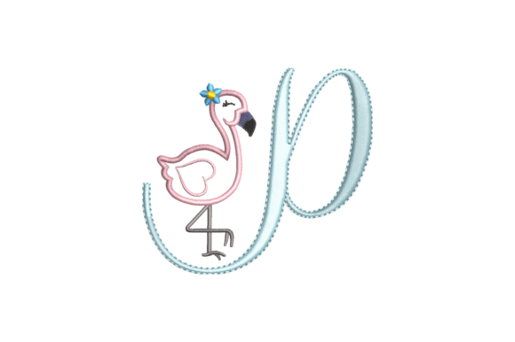 Review: Flamingo Alphabet P Embroidery Design