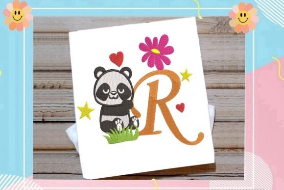 The Cute Panda Monogram R Letter Embroidery Design Review